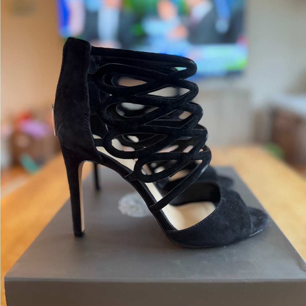 Vince Camuto Black Suede Heels